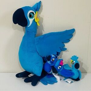 Rio 2 Jewel & Kids Carla Bia Tiago 12" Plush Stuffed Blue Macaw Doll- Exclusive